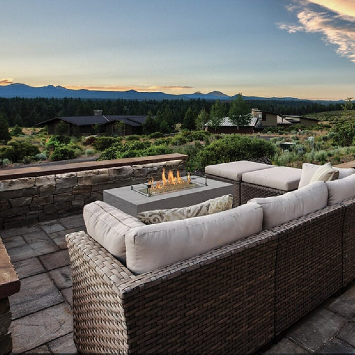 Outdoor Fire Pit at Sunset