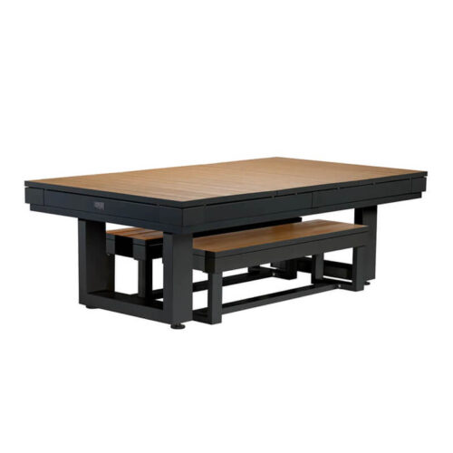 American Heritage Lanai Outdoor Full Set Pool Table Obsidian Black